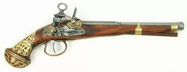 Кремневый пистоль - подарок Хищника. Источник фото: viprezent.ru