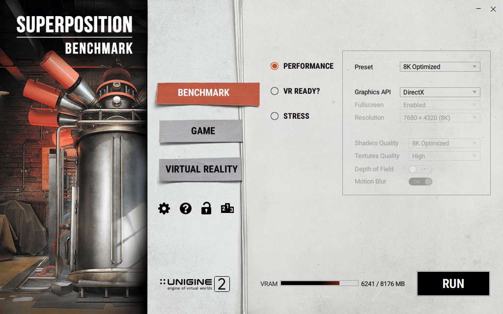 Настройки Superposition