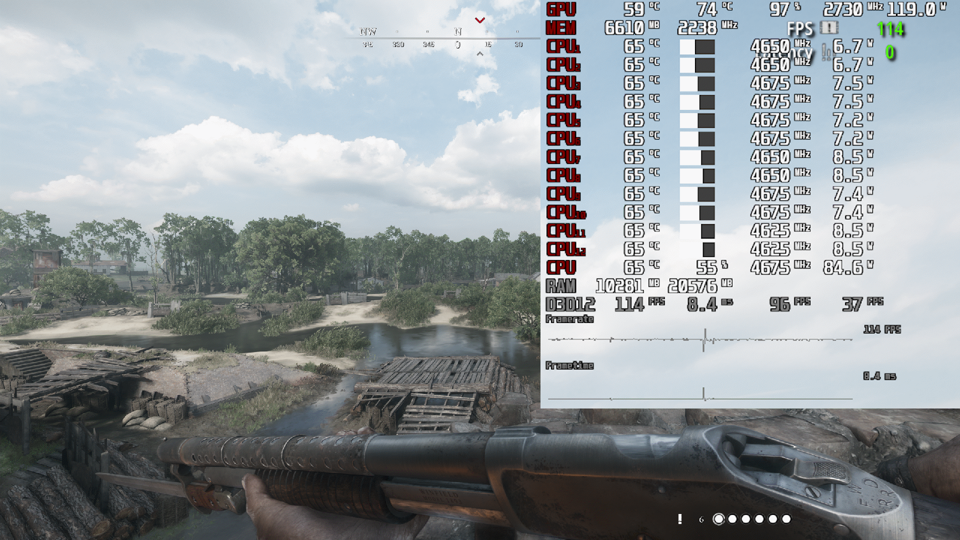 Скриншот тестовой сцены—тюн