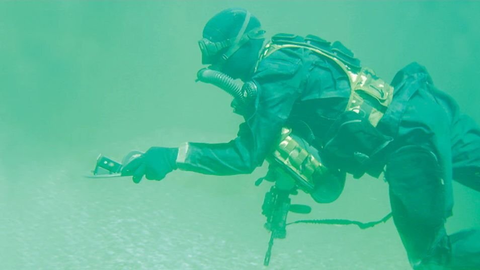 Аквалангист отряда AAD10. Фото: VBS / swissinfo.ch