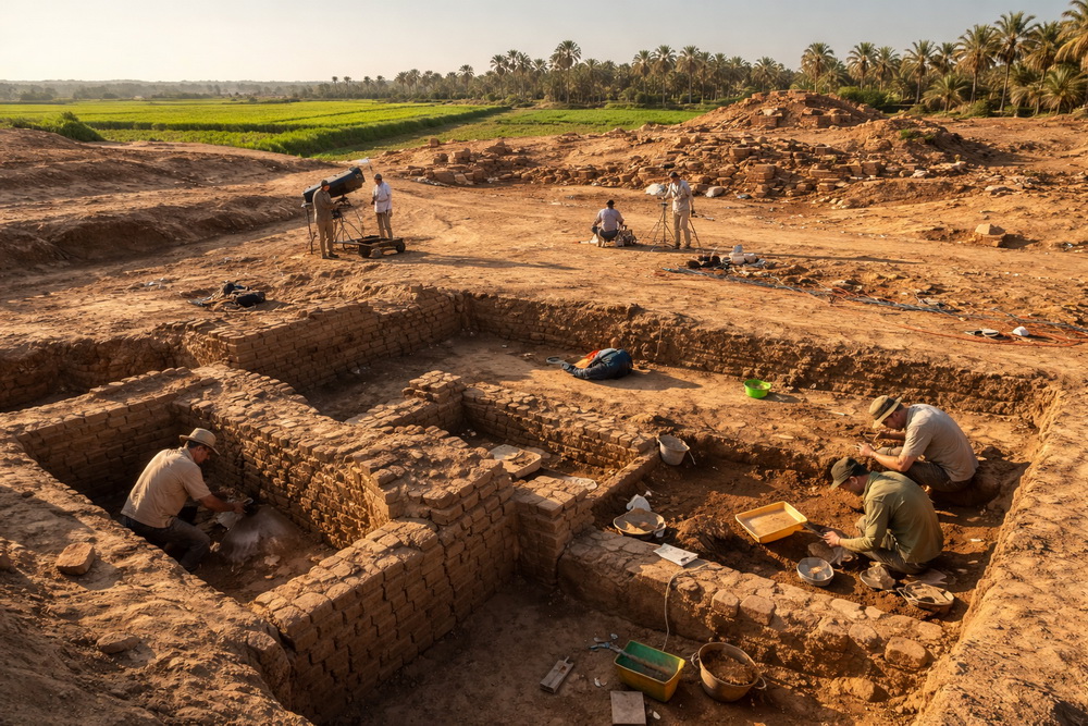 Новая технология сканирования выявила под древним египетским городом Буто необычное сооружение